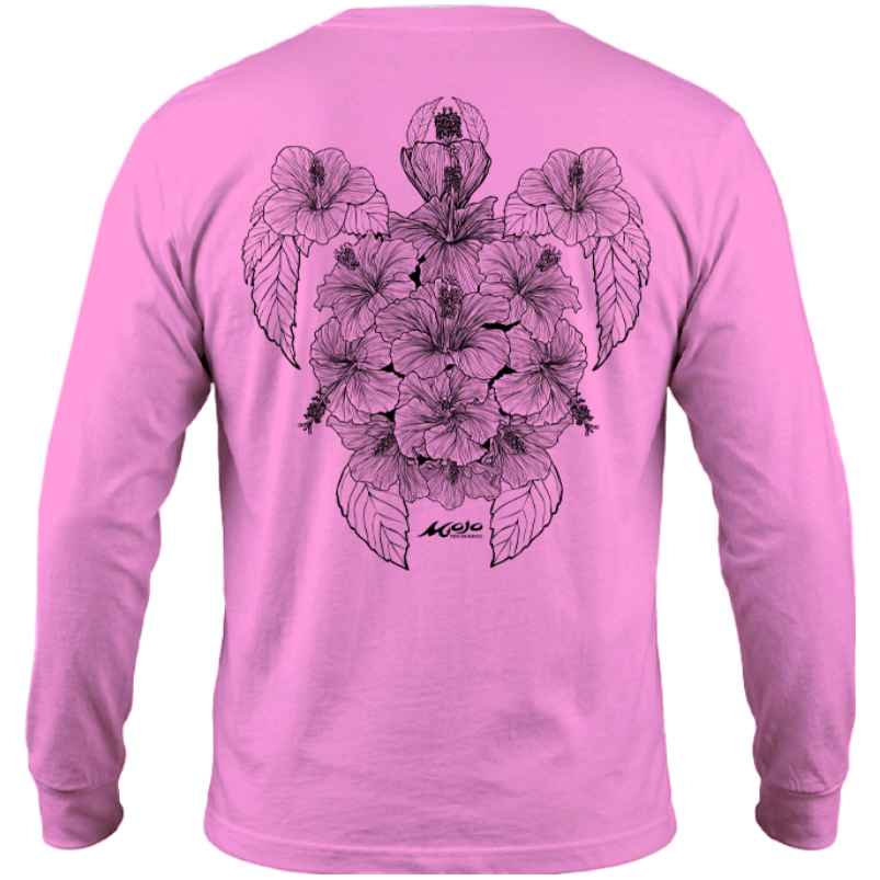 Youth SoWal Sun Jersey Hibiscus Turtle Long Sleeve
