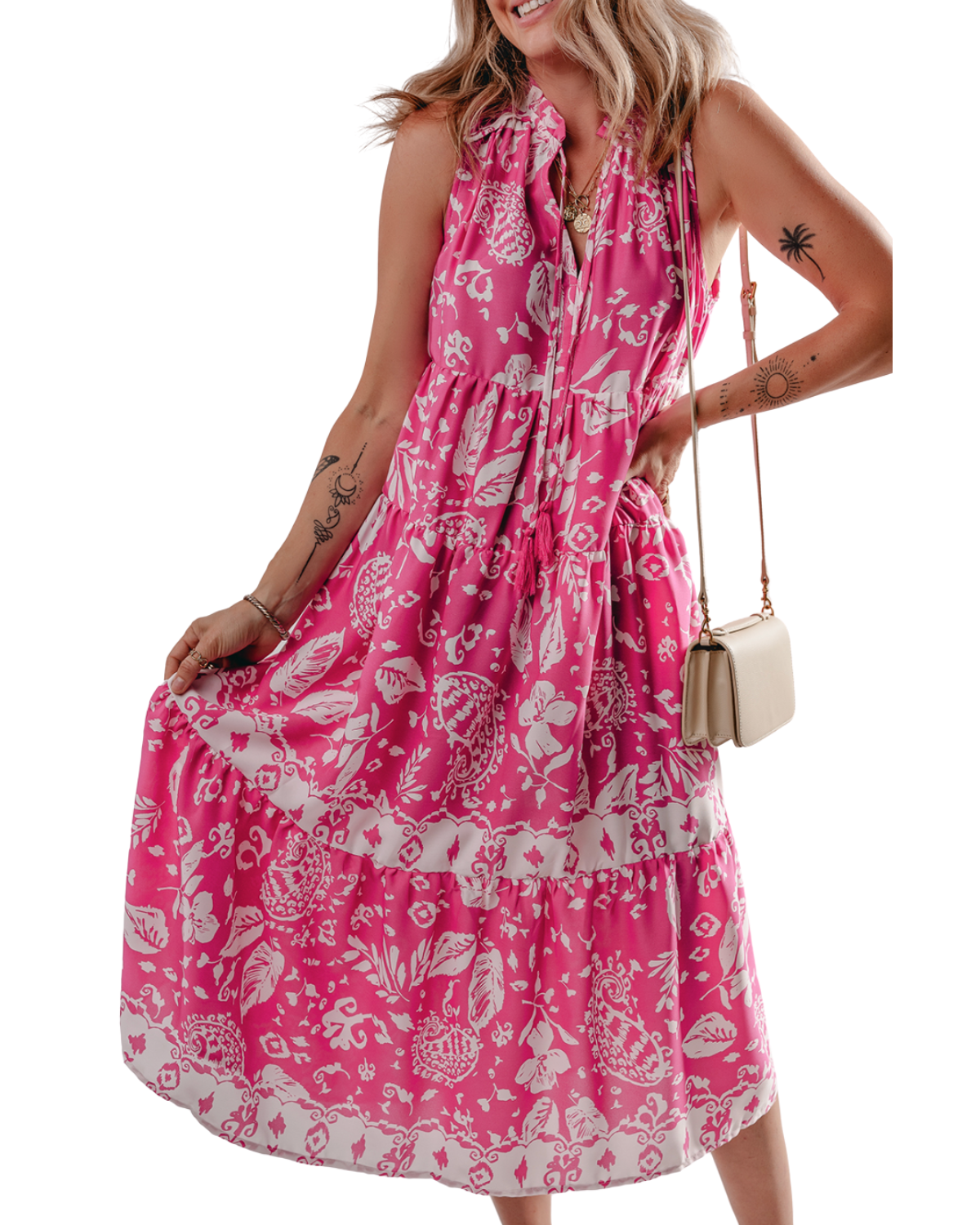 Rosé Whisper Women's Midi Dress