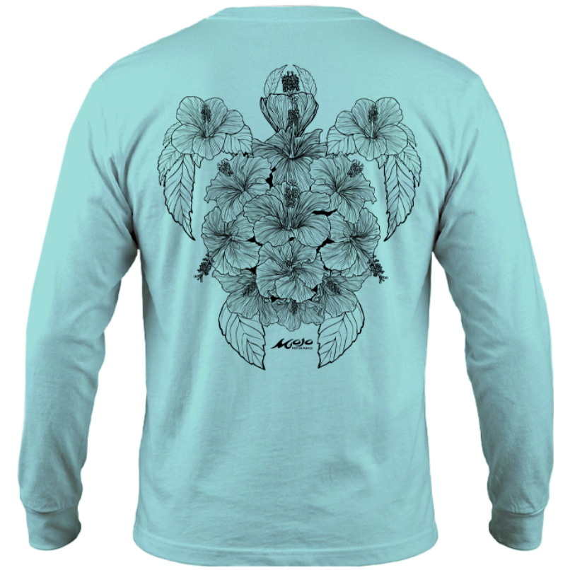 Youth SoWal Sun Jersey Hibiscus Turtle Long Sleeve