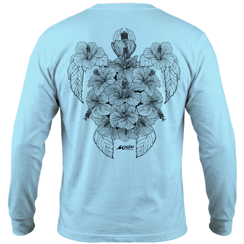 Youth SoWal Sun Jersey Hibiscus Turtle Long Sleeve