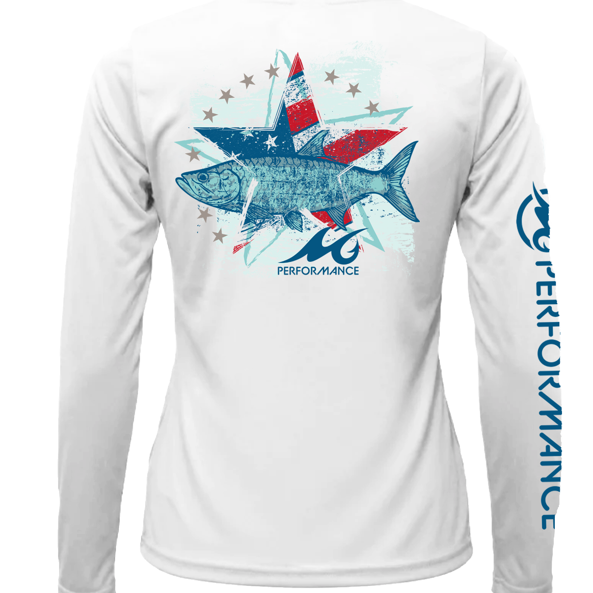 Women's SoWal Sun Jersey Americana Fish Long Sleeve