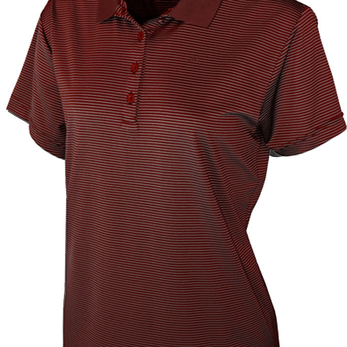 Ladies Micro Striped Performance Polo - Mojo Sportswear Company