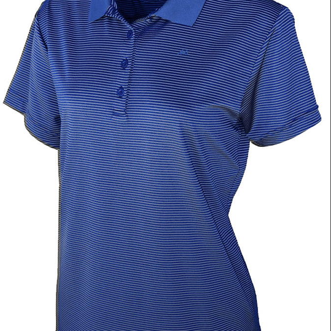 Ladies Micro Striped Performance Polo - Mojo Sportswear Company
