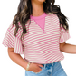 Sail-Away-Stripes Women's Ruffle Sleeve Top