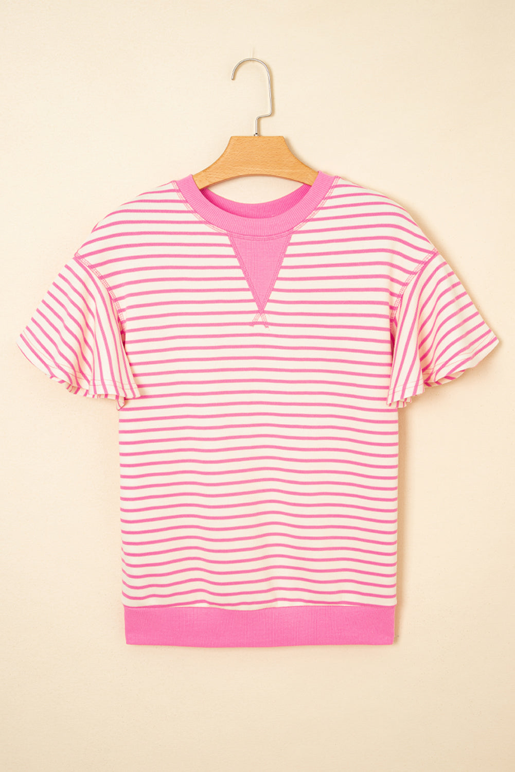 Sail-Away-Stripes Women's Ruffle Sleeve Top