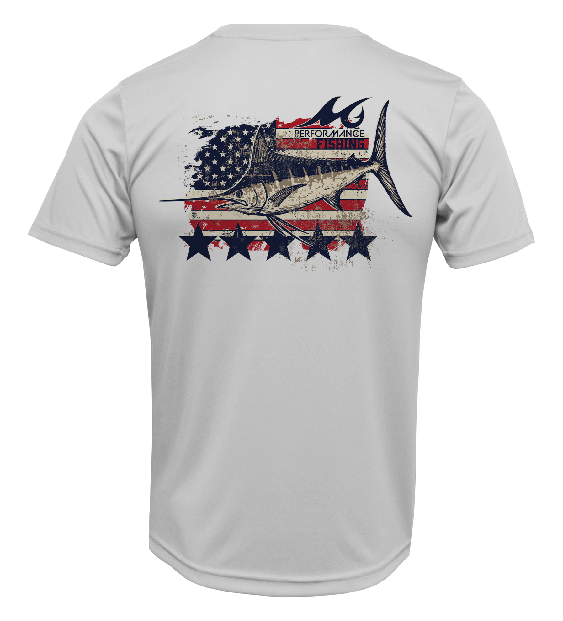Men's SoWal Sun Jersey Patriotic Marlin Short Sleeve