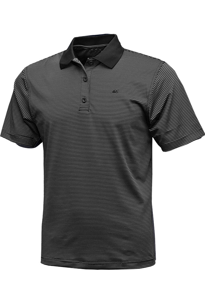 MSC Men's Micro Striped Performance Polo - Mojo Sportswear Company