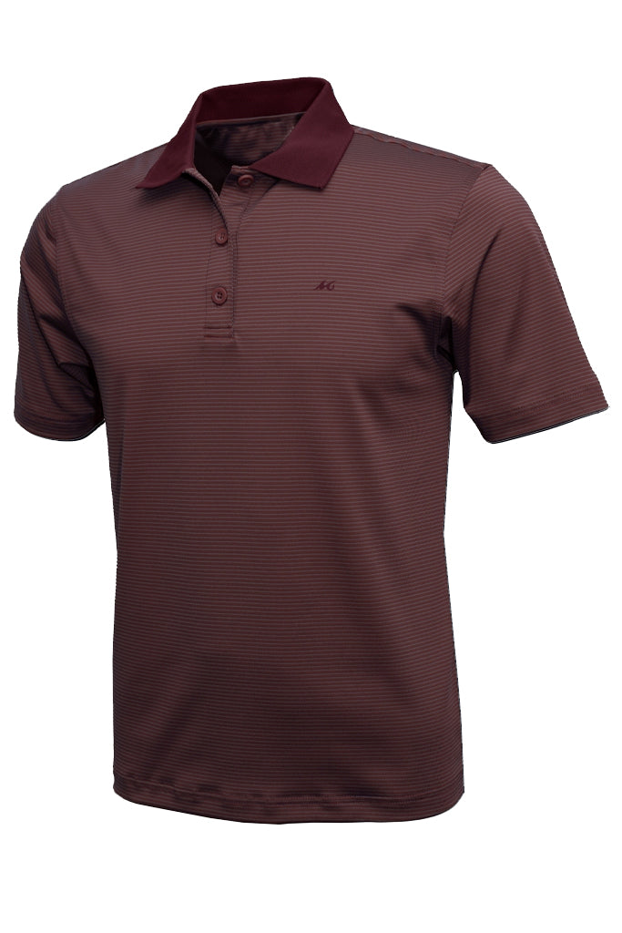 MSC Men's Micro Striped Performance Polo - Mojo Sportswear Company