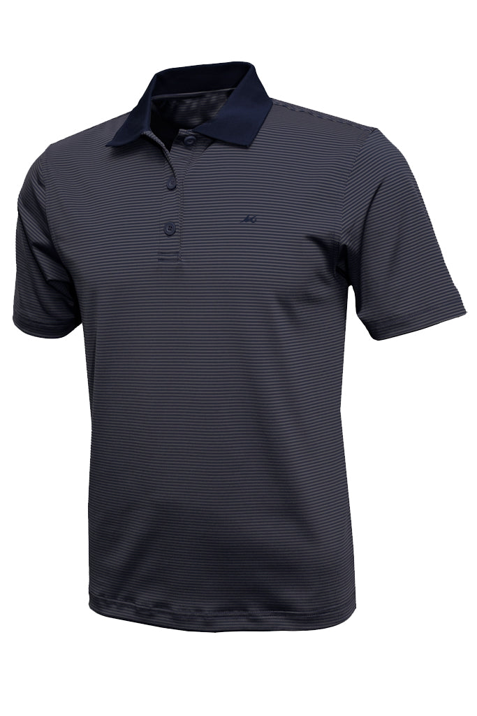 MSC Men's Micro Striped Performance Polo - Mojo Sportswear Company