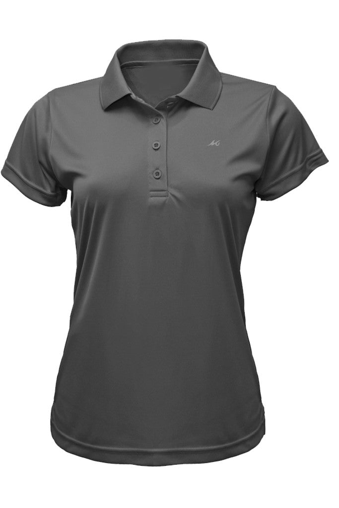 Ladies Solid Ribbed Performance Polo - Mojo Sportswear Company