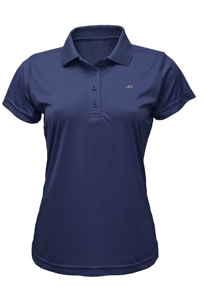 Ladies Solid Ribbed Performance Polo - Mojo Sportswear Company